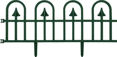 Imagen del producto de Molduras decorativas de forja para vallas de jardín, 2,3 metros. Valla de listones verdes
