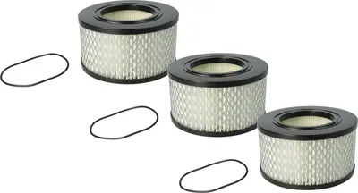 Produktbild von vhbw 3x Staubsaugerfilter kompatibel mit Nilfisk GB635 Staubsauger - HEPA-Filter Schwarz Weiß