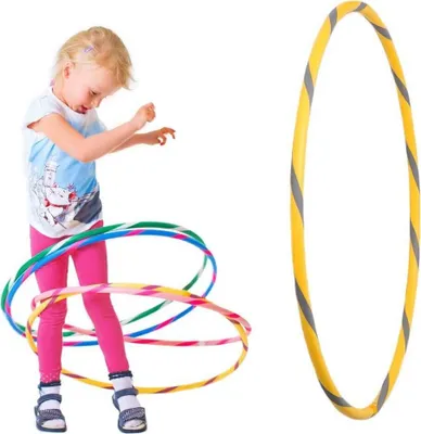 Produktbild von Bunter Kinder Hula Hoop für kleine Profis, Ø60cm, Gelb-Grau