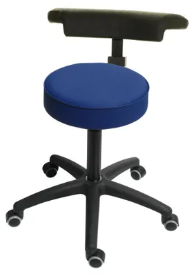 Produktbild von STIER Drehhocker Ø 360 mm atollblau 360° Arm-/Rückenlehne höhenverstellbar
