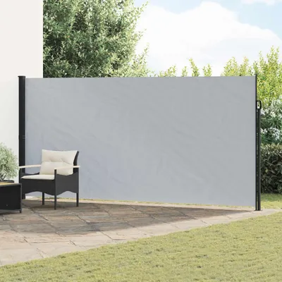 Obrázok produktu pre Retračná bočná markíza Sivá 500 x 180 cm Polyester