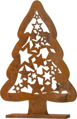 Zdjęcie produktu dla Gilde Tannenbaum Sterndesign rusty braun  H= 67,0 cm 24914