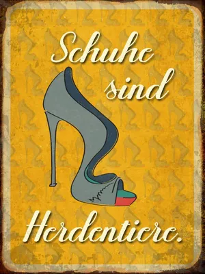 Produktbild von vianmo Holzschild 40x30 cm Schuhe sind Herdentiere