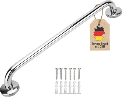 Produktbild von Intirilife Hochglanzpoliert Edelstahl Handtuchhalter Länge 60cm 19mm Stangendurchmesser - Handtuchstange Badetuchhalter Bad Sauna Küche