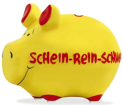 Produktbild von KCG 100484 Spardose Schwein "Schein-rein-Schwein" - Keramik, klein