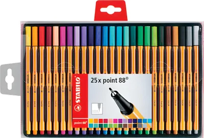 Zdjęcie produktu dla STABILO Fineliner point 88, 25er Kunststoff-Etui