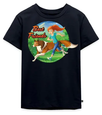 Produktbild von Spreadshirt Lassie Best Friends Beste Freunde Kinder Premium T-Shirt, 110/116 (4 Jahre), Navy