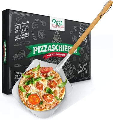 Image de Pelle à pizza de 83 cm, en aluminium inoxydable, avec filetage, pour four à pizza