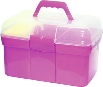 Produktbild von Kerbl Pferde-Putzbox für Kinder mit 8 Pflegeutensilien Rosa 321766