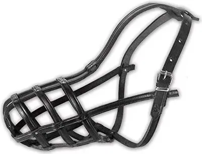 Produktbild von Maulkorb aus Leder für den Hund Foxterrier Länge 13 cm Umfang 30 cm