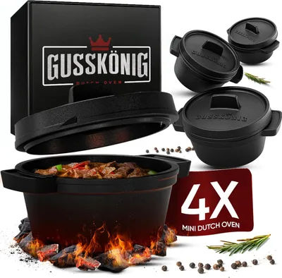 Obrázok produktu pre Gusskönig Mini holandská súprava rúr 4-dielna s rukoväťami