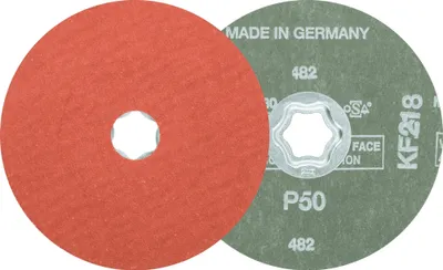 Produktbild von PFERD TOOLS COMBICLICK Korund Fiberscheibe Ø 125 mm A-COOL50 für Edelstahl