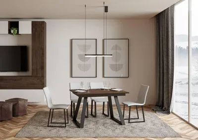 Zdjęcie produktu dla ITAMOBY - Stół rozkładany 120/180x90 cm Bernadette orzech rama i nogi antracytowe