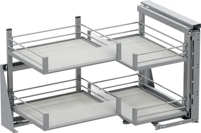 Produktbild von Vauth Sagel Eckschrank Beschlag Fold Premera Artline | Schwenkbeschlag, KB 900, rechts, silberfarbig grau satiniert