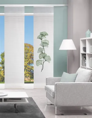 Produktbild von 080770 BERTO Schiebegardine, halbtransparent, Bambus-Optik, 260x60 cm