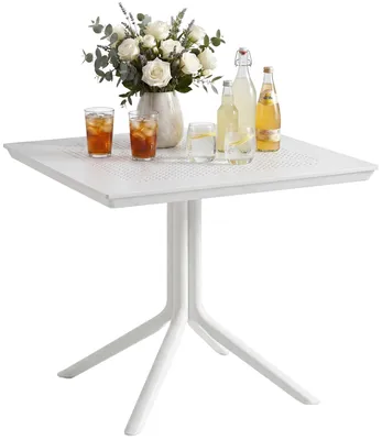 Produktbild von CLP Gartentisch Lenval wetterfest 80 x 80 cm UV-beständiger Balkontisch | Farbe weiß