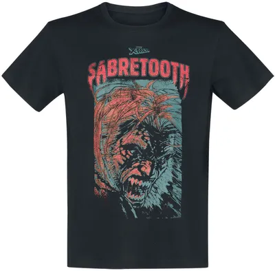 Produktbild von X-Men T-Shirt Herren Sabretooth schwarz Disney, Fan-Merch, Filme 100% Baumwolle S