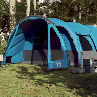 Produktbild von Design Tunnel-Familienzelt 8 Personen Blau Wasserdicht, Campingzelte 2024 Neu