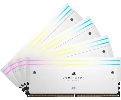 Image de Corsair DOMINATOR TITANIUM RGB DDR5 6000MT/s 64Go 4x16Go Blanc - 64 Go