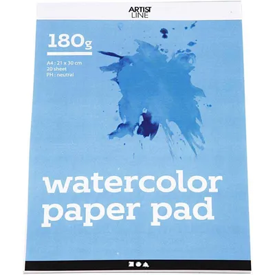 Image de Bloc aquarelle blanc A4 180 g, 20 feuilles