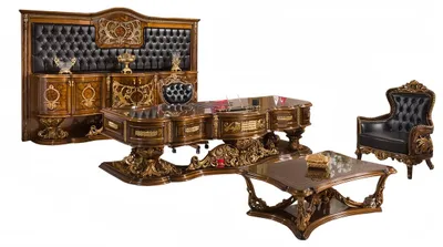 Produktbild von Art déco Sessel Couchtisch Schreibtisch Chefsessel Pano Luxus Prestigeträchtig