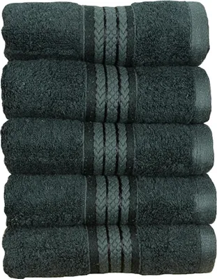 Immagine prodotto di A&R 405.50 | Asciugamano per ospiti in bambù naturale - Asciugamano per ospiti - 40 x 60 cm - Colore: Nero - Dimensioni: 40 x 60 cm