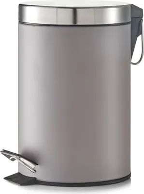 Obrázek produktu pro ZELLER Koupelnový odpadkový koš kovový 3l šedý 17x26cm