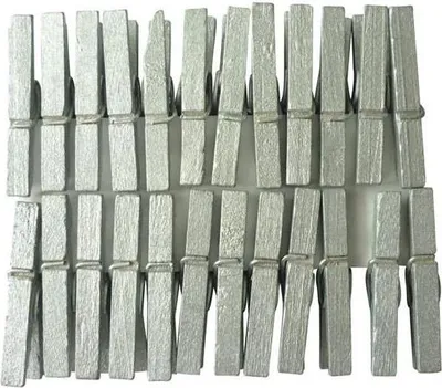 Immagine prodotto di 24 mini mollette per abiti - argento