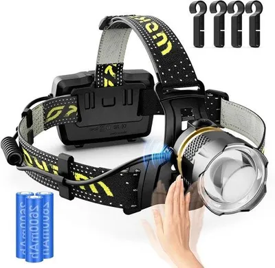 Produktbild von LED-Headlamp mit 2600 mAh Akku 30 W Leistung mit Bewegungssensor IP68 Wasserfest 90 Grad justierbar