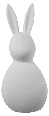 Keramik-Hasenfigur, weiß, 18 x 18 x 44 cm