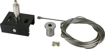 Produktbild von Spectrum Abhänge-Set Schwarz für 3-Phasen Stromschiene 3m Stahlseil
