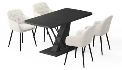 Imagen del producto de Set de mesa de comedor Vicco Fenaro  120 x 80 cm con 4 sillas de comedor, Model 62762