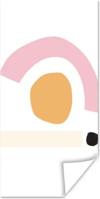 Produktbild von MuchoWow® Poster Geometrische Formen - Minimalismus - Pastell 75x150 cm - Dekoration für die Wände