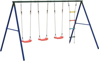 Produktbild von vidaXL Schaukel-Set mit Schaukelsitzen und Strickleiter