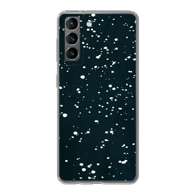 Produktbild von MuchoWow® Handyhülle Schutzhülle Hülle für Samsung Galaxy S21 Polka dots - Schwarz - Weiß Silikon Softcase Handy Hülle - Softcase