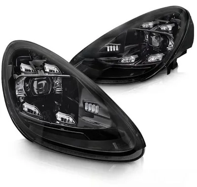 Produktbild von Voll LED Tagfahrlicht Scheinwerfer passend für Porsche Cayenne 92A 10-15 schwarz
