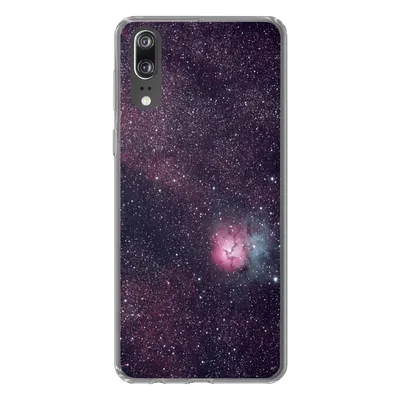 Produktbild von MuchoWow® Handyhülle Schutzhülle Hülle für Huawei P20 Universum - Sterne - Rosa - Jungen - Mädchen - Kinder Silikon Softcase Handy Hülle - Hardcover