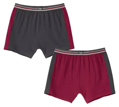 Obrázek produktu pro Atlas For Men – pánské boxerky (balení po 2 ks) AF1295 (XXL) (antracitová/bordó)