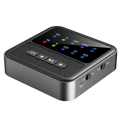 Produktbild von Bluetooth 5.4 Transmitter Receiver fš¹r TV Home Stereo, 2 in 1 Wireless Audio Adapter mit 3.5mm AUX RCA Adapter aptX LL/HD/AD Dual Pairing