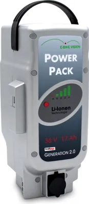 Produktbild von E-Bike Vision Power Pack Akku für Panasonic Deluxe Ebike System 36V / 17Ah / 612WH - Unterrohr