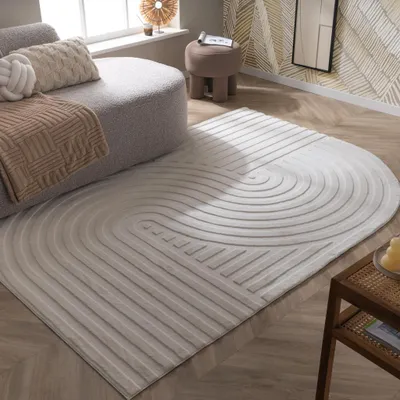 Image de Volero - Irregular Rug - Flowy Wavy Crème - 120x170 cm