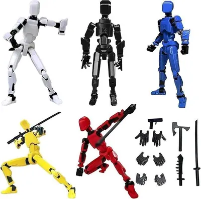 Produktbild von T13 Action Figure 3D-Druck von Beweglichen Figuren Titan 13 Dummy 13 mit Waffen