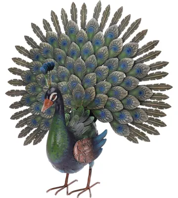 Produktbild von Gartenpfau aus Metall, 30 x 65 x 63 cm