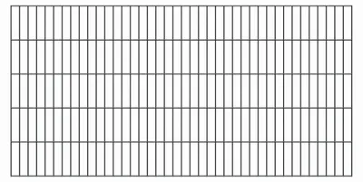 Immagine prodotto di Alberts 642907 Staccionata doppia, plastificata, antracite, altezza 100 cm