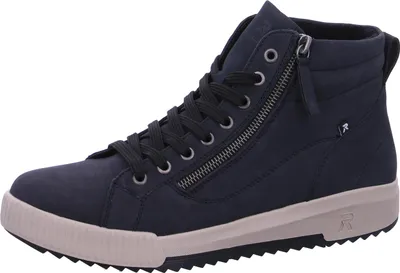 Produktbild von Rieker Damen Stiefelette Leder mit Reißverschluss Schnürung leicht W0164, Größe:42 EU, Farbe:Blau