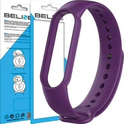 Zdjęcie produktu dla Beline Pasek Mi Band 7/6/5 Purpurowy/Purple