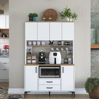 Produktbild von Skye Decor, JE168 - 3257, Weiß, Mehrzweckschrank, 120 x 184,2 x 40 cm, 100 % MELAMINBESCHICHTETE