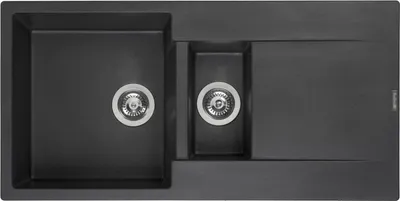 Produktbild von Reginox R30967 Regi Granit Spüle AMSTERDAM 15 Black Silvery ab 80 cm Schrankbreite / Auflagespüle / Einbauspüle