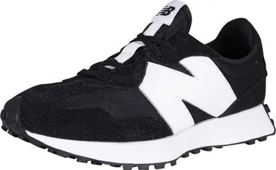 Produktbild von New Balance 327 Wildleder-Sneaker mit großem Logo, Schwarz 44 EU