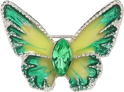 Produktbild von Damen-Brosche, Retro-Schmetterlingsform, tropfendes Öl, Smaragd, Strass-Dekor, rutschfest, für Anzug, Mantel, Kragen, Hut, Schal, Dekoration, Kleidungsnadel, Abschlussball, Party, Kleidungsschmuck